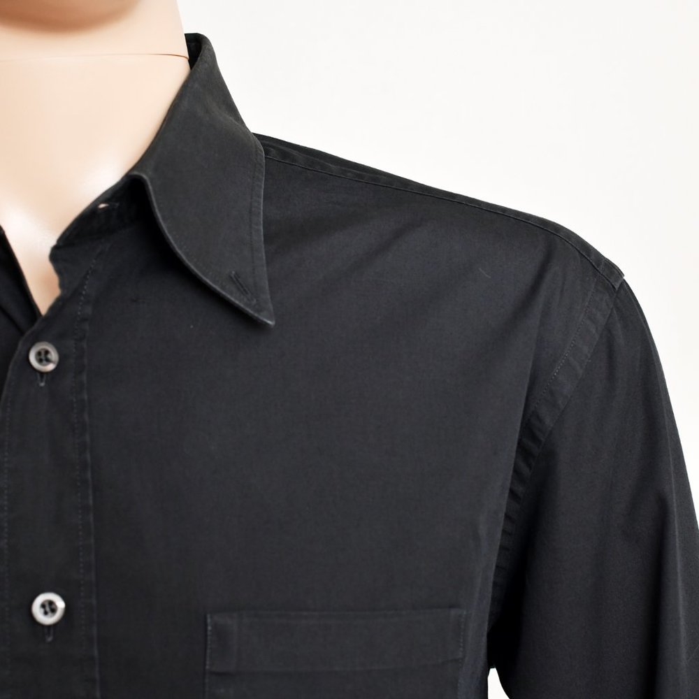 Prada LS Black Button Down Large
